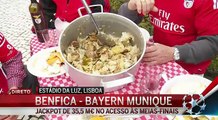 Adeptos do Benfica almoçam à porta do Correio da Manhã