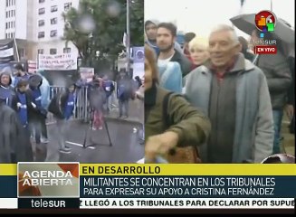 Argentina: Cristina Fdez. acude a tribunales con apoyo multitudinario