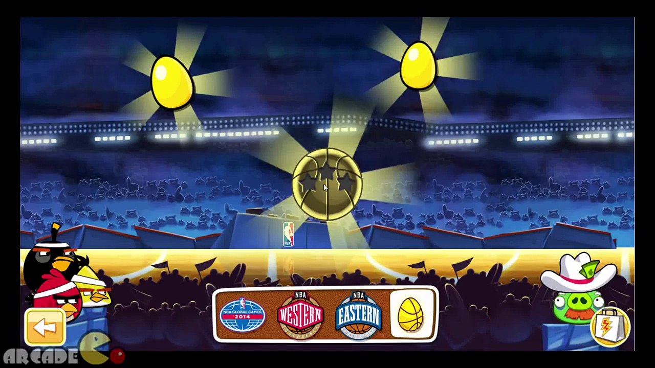 Angry Birds Seasons: NBA HAM Dunk All Golden Eggs Hunted Walkthrough 3 Star