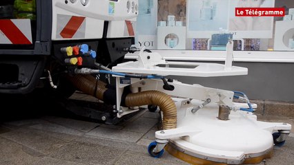 Douarnenez. Nettoyage de la ville à la machine