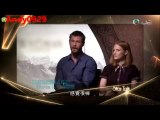 Chris Hemsworth, And Jessica Chastain Interview For The Movie The Huntsman: Winter's War.