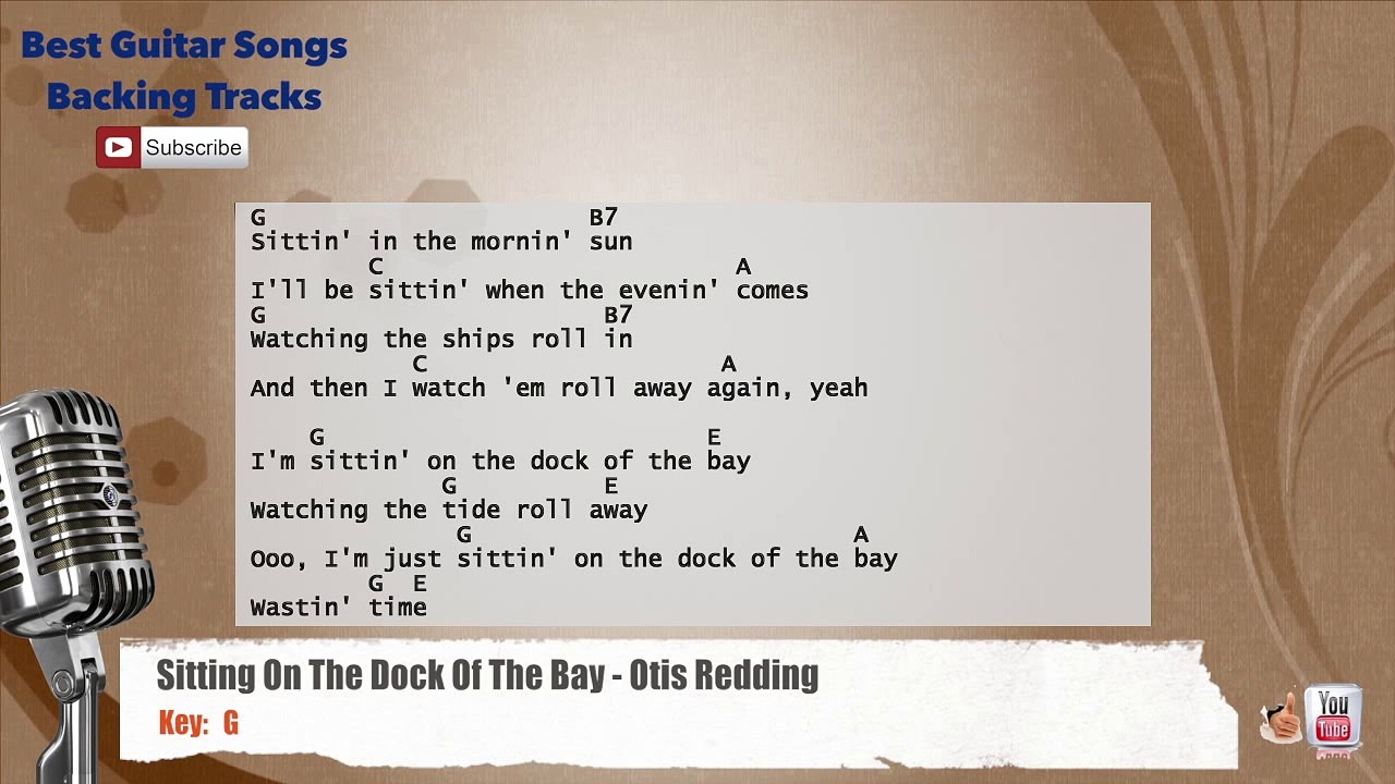 Sitting On The Dock Of The Bay - Otis Redding Vocal Backing Track with chords and lyrics