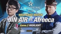 [H/L 2016.04.13] JIN AIR vs Afreeca Game 2 - Wild Card l 롯데 꼬깔콘 LoL Champions Korea Spring 2016