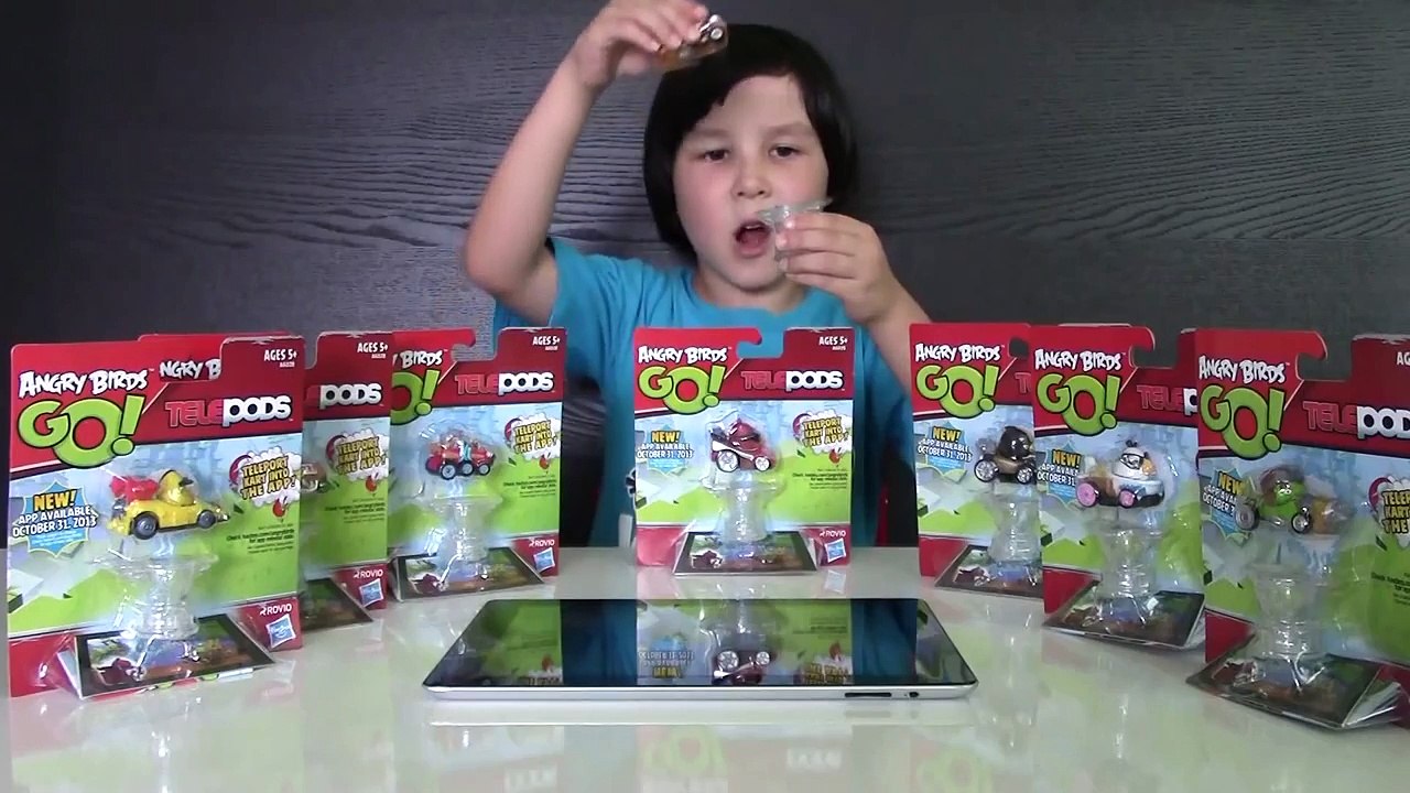 Angry Birds GO TELEPODS - 7 karts 4 Tracks and Jenga Pirate Ship Attack Game