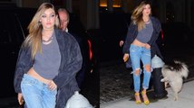 Gigi Hadid se fait voler la vedette par un chien qui fait pipi