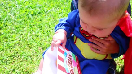 BABY RESCUE Superman SUPER BABY Saves Ice Cream ~ Disney Incredibles Dress Up Funny Toy Cookie Video