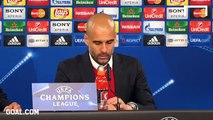 Pep forgets which language he's supposed to speak