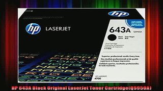 HP 643A Black Original LaserJet Toner CartridgeQ5950A