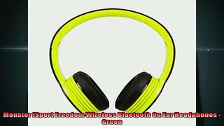 Monster iSport Freedom Wireless Bluetooth On Ear Headphones  Green