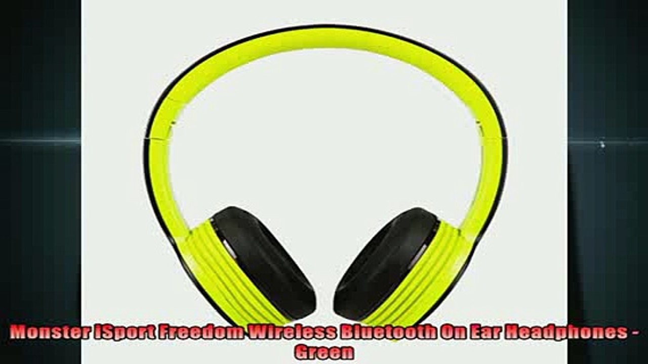 Monster iSport Freedom Wireless Bluetooth On Ear Headphones  Green