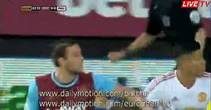 Andy Carroll Fantastic Chance - West Ham vs Manchester United - 13.04.2016