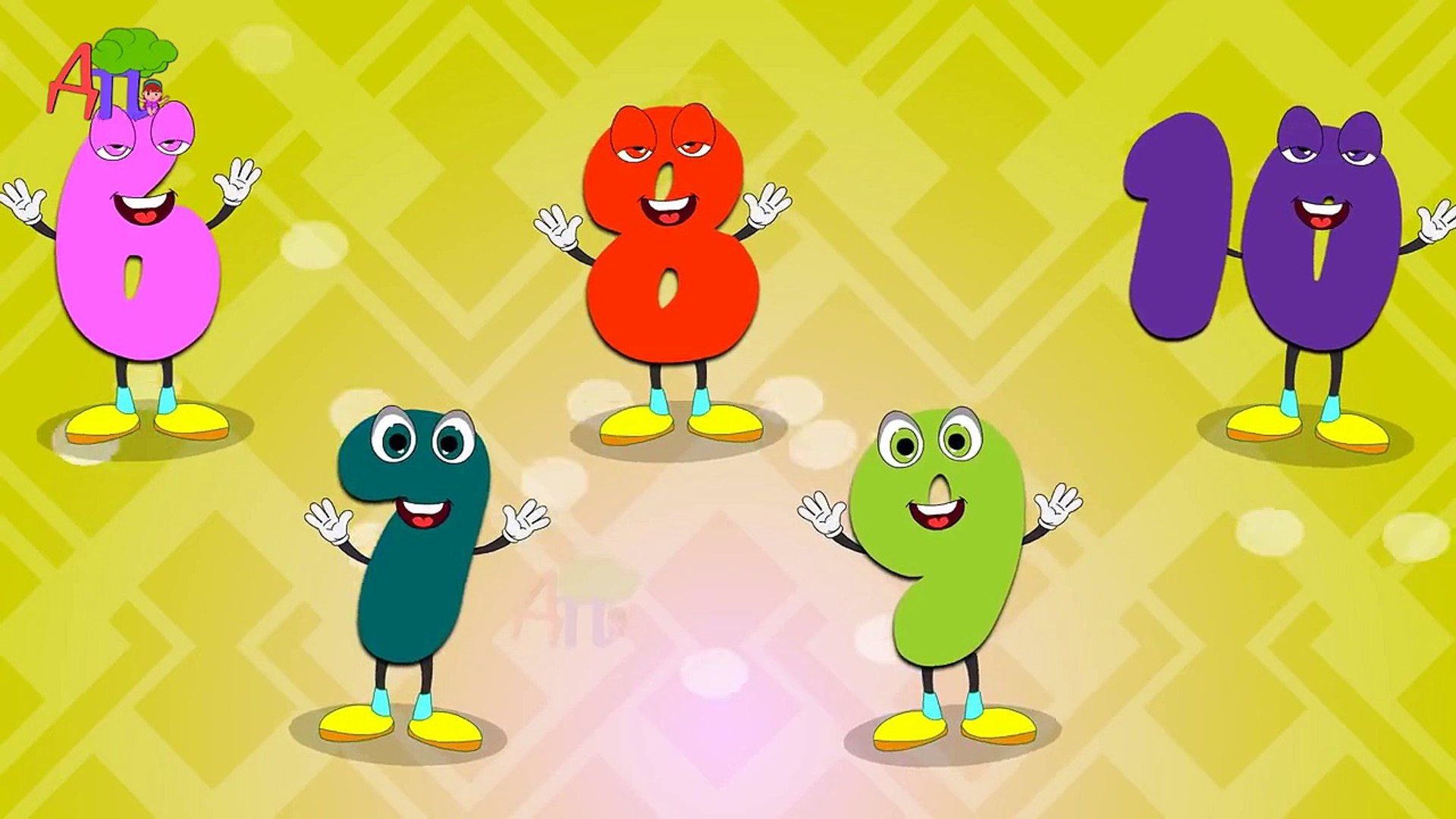 ⁣Развивающая песенка-мультфильм: учим цифры от 1 до 10 | Russian numbers song 1-10.