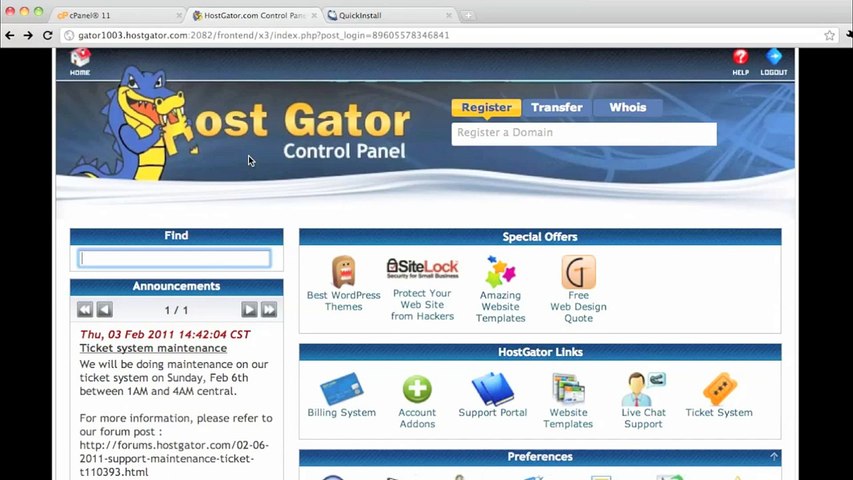 How To Install Wordpress Using The Hostgator Control Panel Video Images, Photos, Reviews