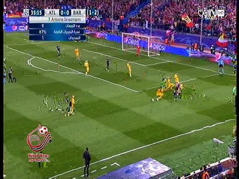 هدف أتلتيكو مدريد الاول ( أتلتيكو مدريد 1-0 برشلونة ) دوري ابطل اوروبا