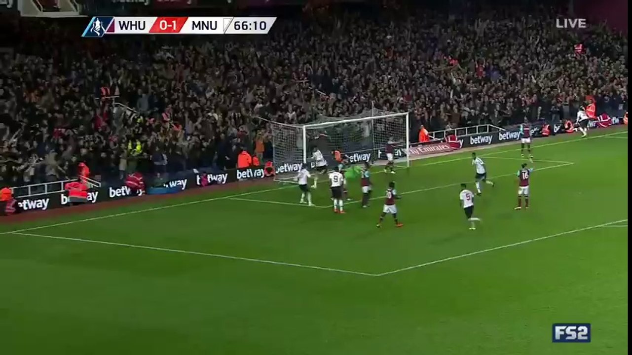 West Ham United 1 - 2 Manchester United All Goals and Full Highlights 13/04/2016 - FA Cup