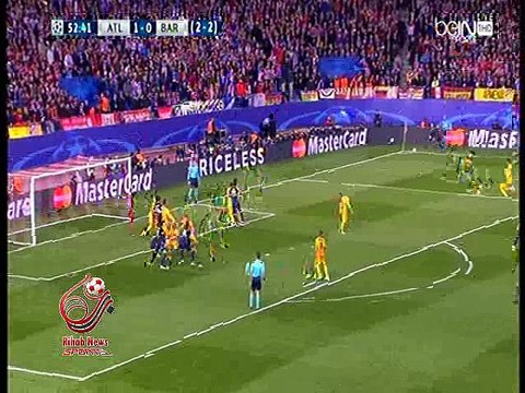 العارضة تحرم اتلتيكو مدريد من هدف ثاني