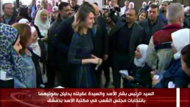 Bashar al-Assad casts his vote in Syrian parliamentary elections