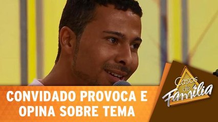 Convidado da plateia provoca e opina sobre tema!