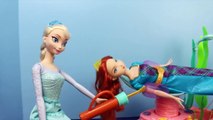 Frozen Elsa Hair Salon Color Changing Hair Brave Merida in Ariel Mermaid Hair Salon DisneyCarToys