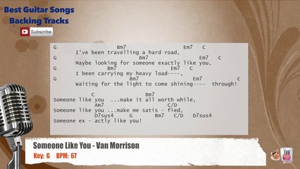 Someone Like You - Van Morrison Vocal Backing Track with chords and lyrics