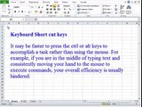 Excel 2010: How To Use the Keyboard Shortcut Keys?-Tutorial Tips and Tricks