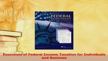 Read  Essentials of Federal Income Taxation for Individuals and Business Ebook Free