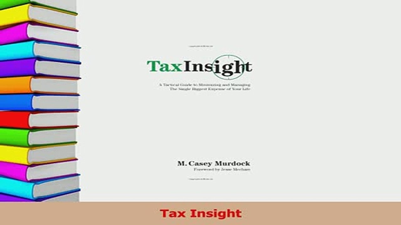 Read  Tax Insight Ebook Free
