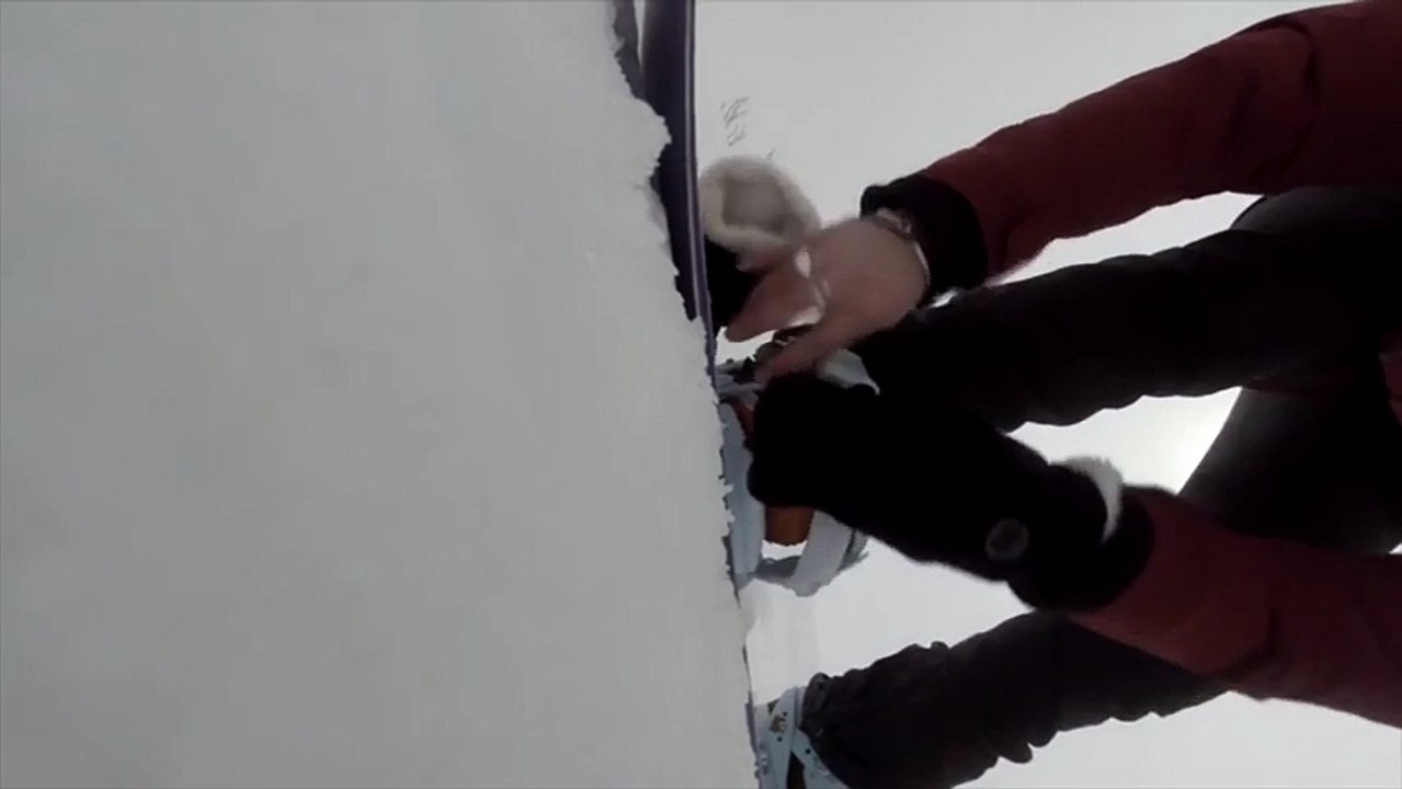 Une snowboardeuse se fait courser par un ours en pleine descente