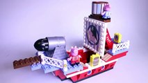 Peppa Pig Pirate Ship Blocks Peppa Pig Building Toys Peppa and George Barco Pirata Megabloks Part 1