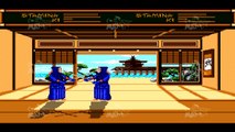 URYUPINSK. RUSSIA - APRIL 7, 2016: Gameplay game console Sega Genesis Budokan - kendo Japanese