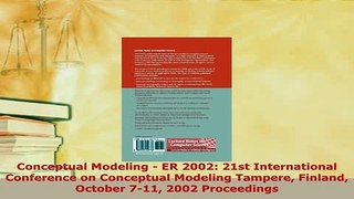 PDF  Conceptual Modeling  ER 2002 21st International Conference on Conceptual Modeling  EBook