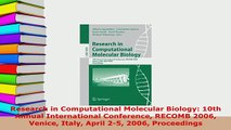 PDF  Research in Computational Molecular Biology 10th Annual International Conference RECOMB  EBook