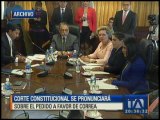Corte Constitucional se pronunciará sobre pedido a favor de Rafael Correa