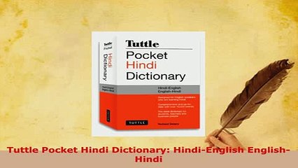 PDF  Tuttle Pocket Hindi Dictionary HindiEnglish EnglishHindi Download Online