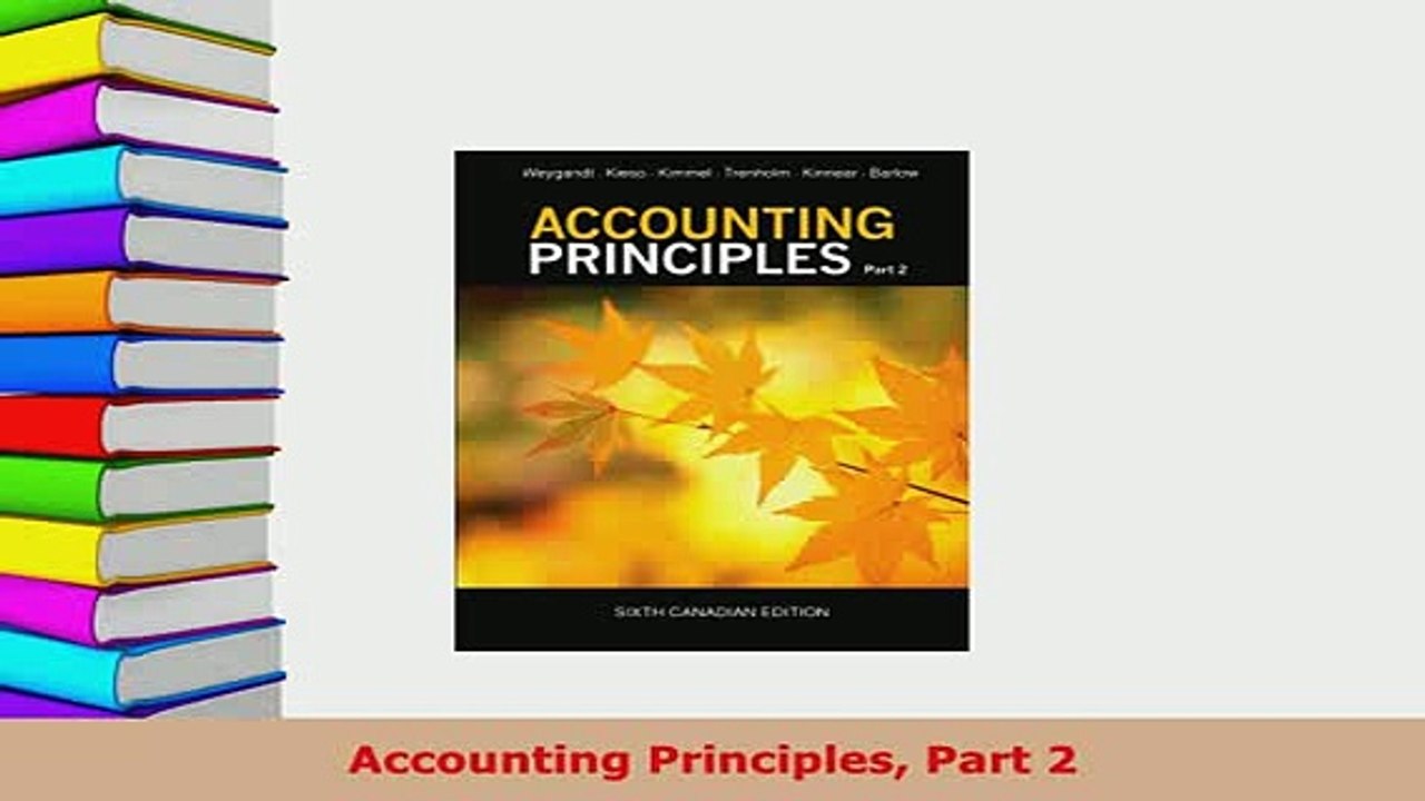 PDF  Accounting Principles Part 2 Download Full Ebook