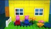 Peppa Pig Blocks Mega House Play Doh Muddy Puddles George Construction Set Stop Motion DisneyCarToys