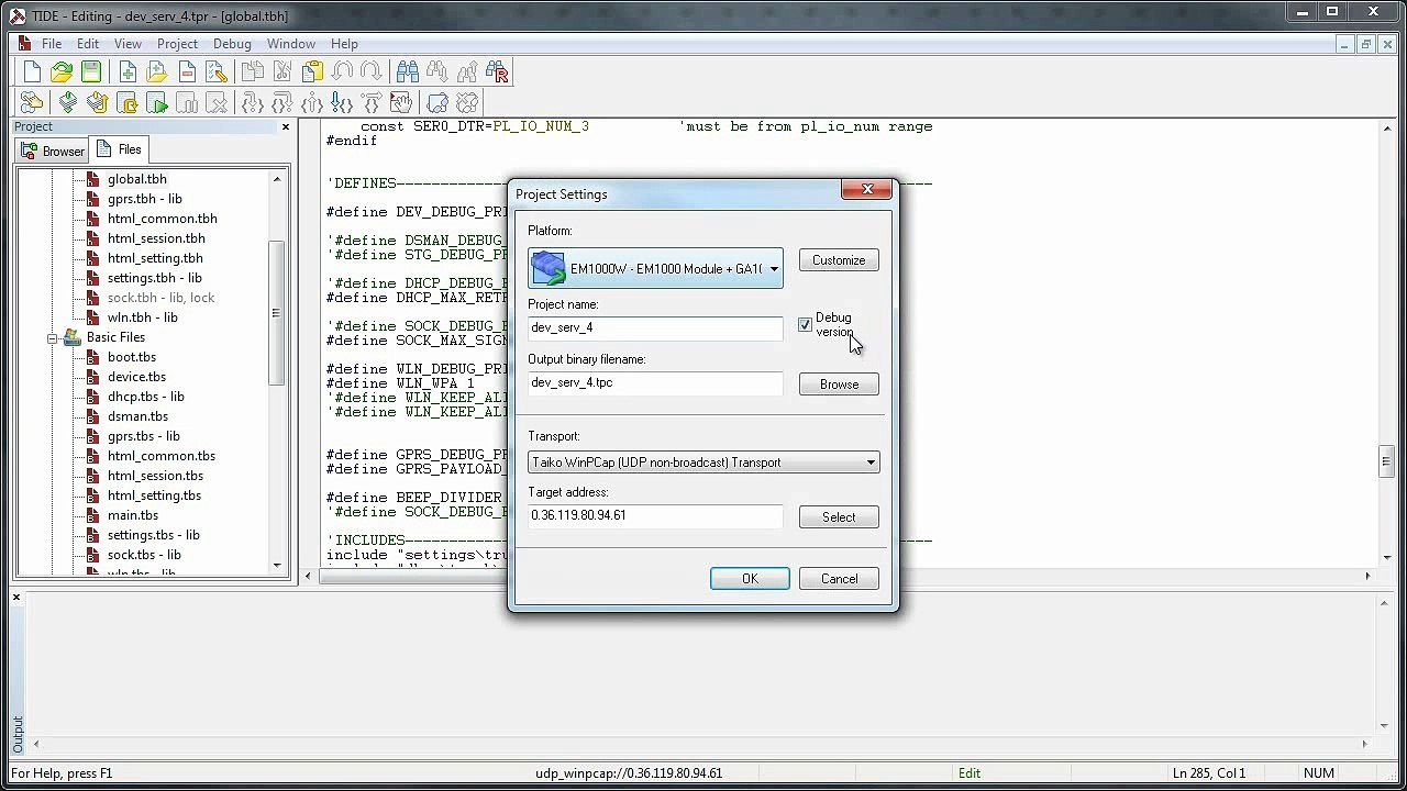 Serial over WiFi demo