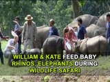 William & Kate feed baby rhinos, elephants during wildlife safari