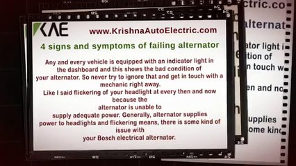 4 signs and symptoms of failing alternator