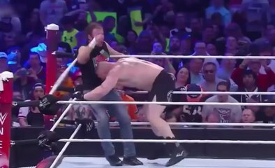 Dean Ambrose vs Brock Lesnar No Disqualification Wrestlemania 32 full match