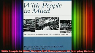 Read  With People in Mind Design And Management Of Everyday Nature  Full EBook