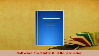 Download  Software Fur Statik Und Konstruction  Read Online