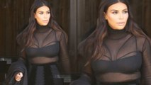 Kim Kardashian FLAUNTS Her Sheer Black Outfit