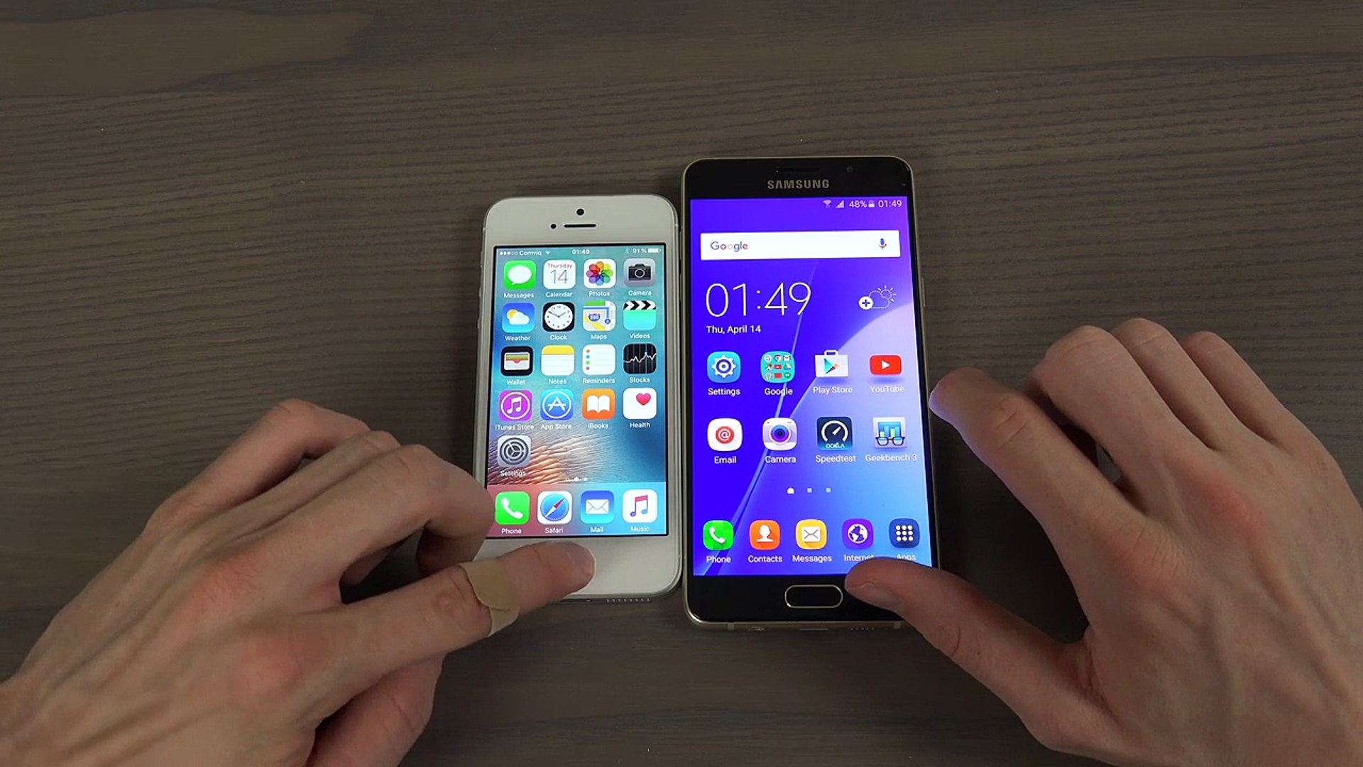 ⁣iPhone SE vs. Samsung Galaxy A5 2016 - Speed Test!