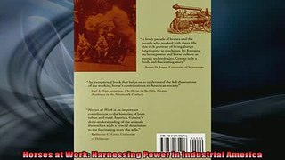 FREE DOWNLOAD  Horses at Work Harnessing Power in Industrial America  BOOK ONLINE