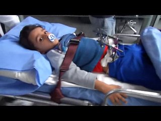Ameliyatlı çocuk, bagaj arabasında taşındı