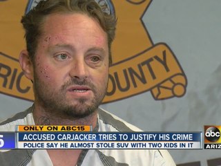 Accused carjacker tries to justify his crime