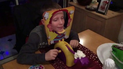 Pie Face Game Little Boy Laughing Grandad Kian Slow Motion