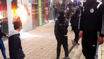 Des manifestants attaquent et dévalise un magasin Go Sport à Nantes