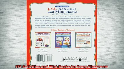 Free PDF Downlaod  ESL Activities and MiniBooks for Every Classroom  BOOK ONLINE
